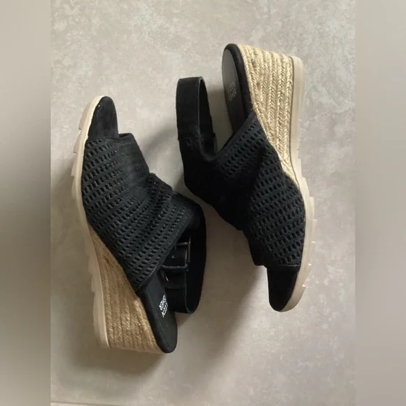 ♦️ EILEEN FISHER Sandals 7.5 Aura Sling Back Espadrilles Wedges EUC - Picture 3 of 8